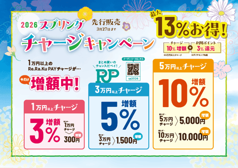2/25(火) スプリングチャージキャンペーン始まります!