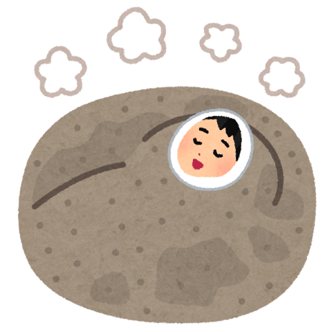 ～はじめての砂風呂～　パチパチ～☆彡