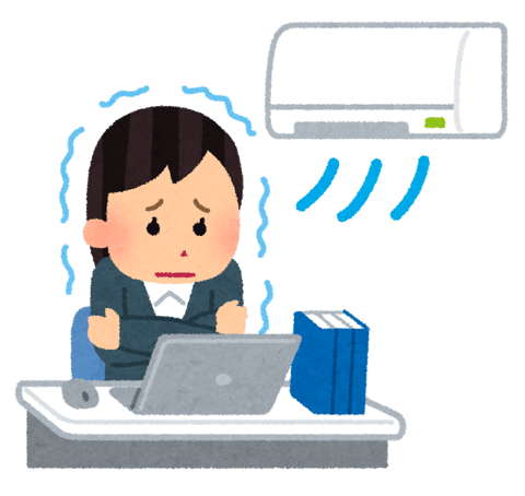 冷房で身体が冷える？｜マッサージのように気持ちいい、肩甲骨ストレッチのリラク日本橋店【東京駅,日本橋駅,大手町駅,三越前駅すぐ】