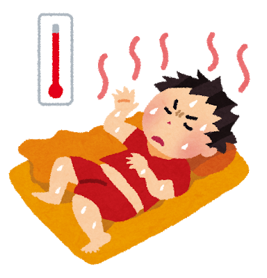 夜は寝苦しい、、