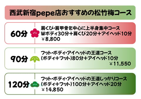 松竹梅のおすすめコース！