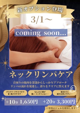 3月から始まる新オプション紹介！！