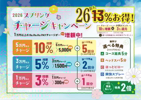 4/7(火) スプリングキャンペーン開催中です♪