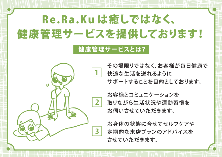 Re.Ra.Kuの健康管理サービスとは