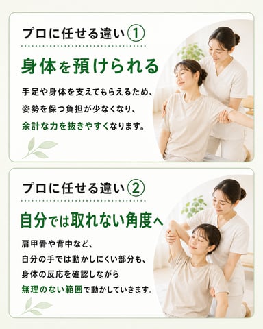 身体を預けることで生まれる違い
