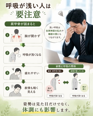呼吸が浅くなっていませんか？