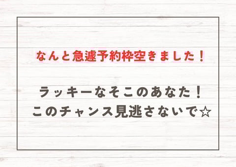 本日（3/14)急遽この後ご案内可能となりました☆
