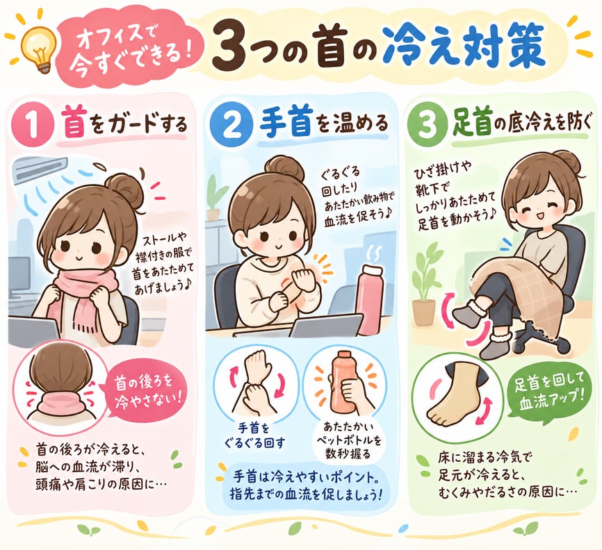 【10月スタート】朝晩の急な冷え込みに注意！仕事中の「底冷え」から体を守る3つのポイント