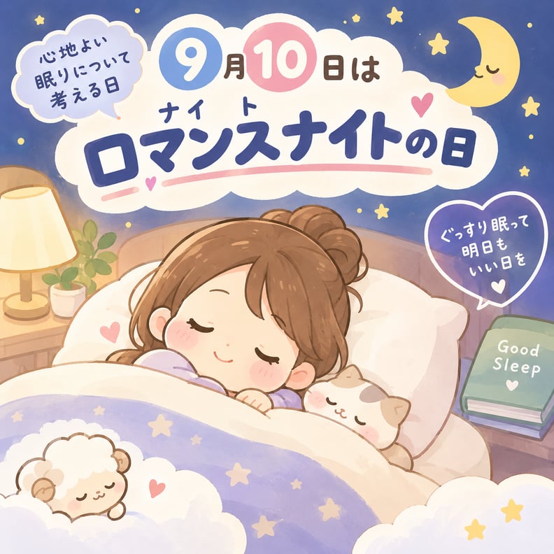 今日9/10はロマンスナイトの日!「寝ても疲れが取れない…」とお悩みではないですか?