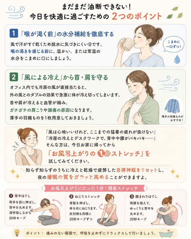【8/10の東京】最高34度でも涼しく感じる?「風が強い日」の隠れた夏バテリスクと対策