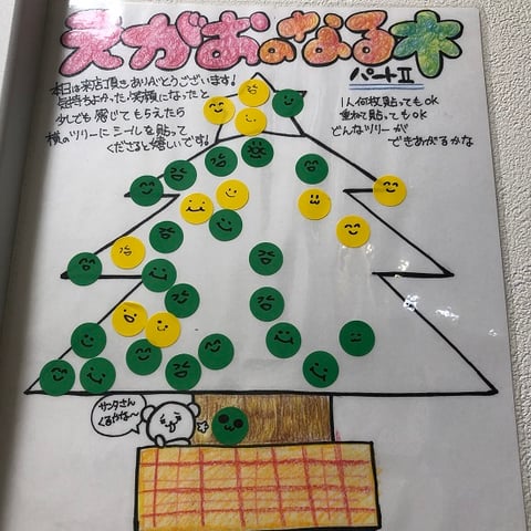 クリスマスツリーの進捗です