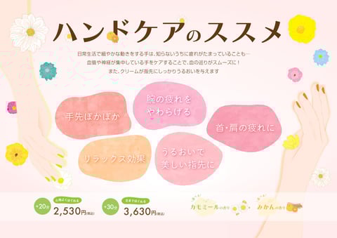 寒い季節！おすすめはハンドケア！！