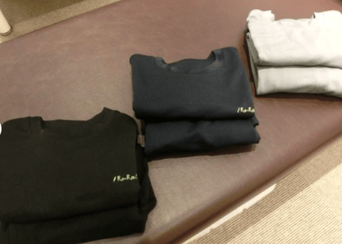 無料の着替え＆汗拭きシート完備