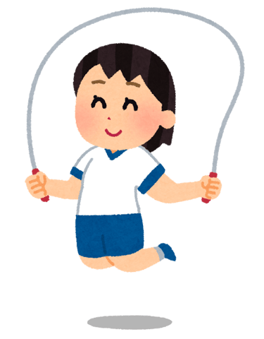 縄跳びが・・・うまくいかない・・・(笑)