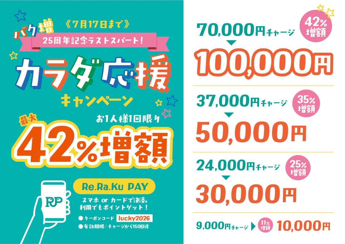 どんどんお得!ポイント貯まる・使える!Re.Ra.Ke PAY!