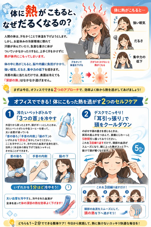 【猛暑が復活】お盆明け2日目、一気に戻ってきた暑さで「体がついていかない」ときの緊急ケア