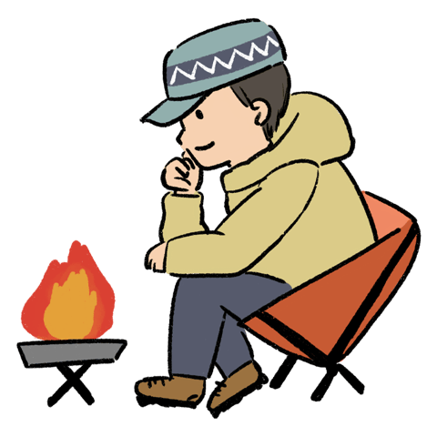 10/19(水)　焚き火の癒し効果🔥