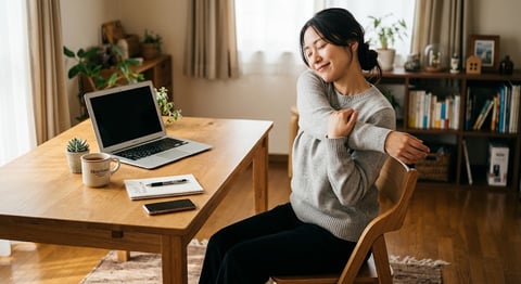 姿勢を正してリフレッシュ！座りっぱなしの姿勢を見直そう