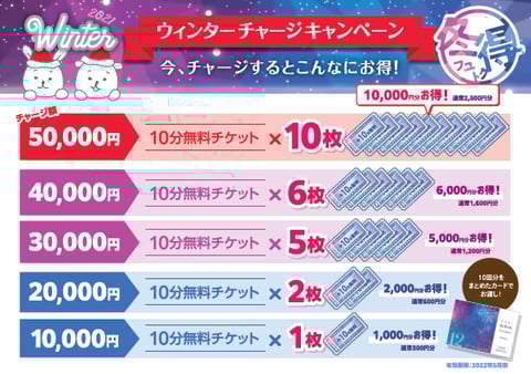 ☆リラクカードチャージキャンペー☆