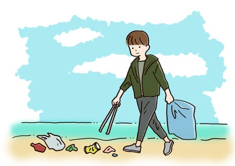 夏のビーチクリーン大作戦in江の島