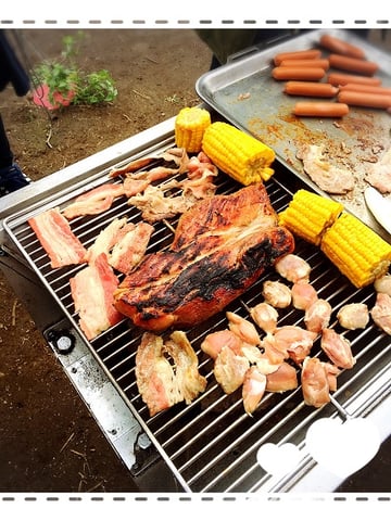 BBQで手作り料理