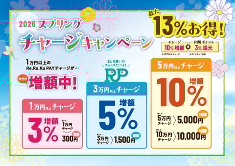 【期間限定】スプリングチャージキャンペーンのご案内