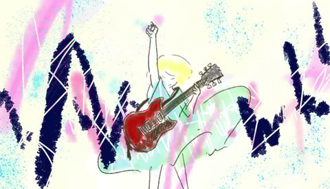 好きなアニメとギターと身体の話♪