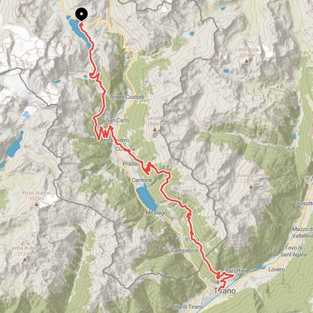 Vom Berninapass im Oberengadin nach Poschiavo im Puschlavtal und weiter auf einsamen Schmugglerpfaden nach Tirano