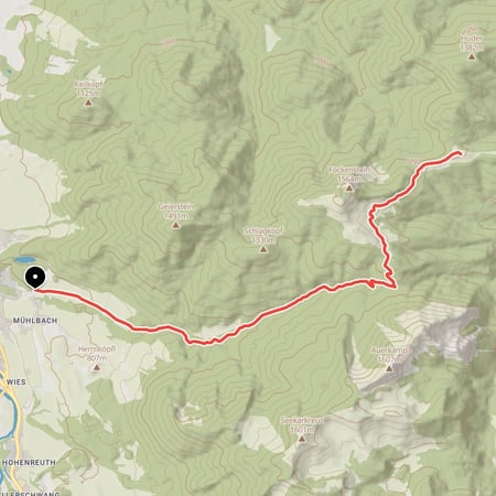 Von Lenggries Hohenburg über den Hirschtalsattel und das Neuhütteneck zur Aueralm unterhalb des Fockensteins