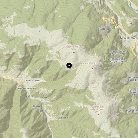 Schutzhütte Kreuzwiesenalm – Kartenausschnitt