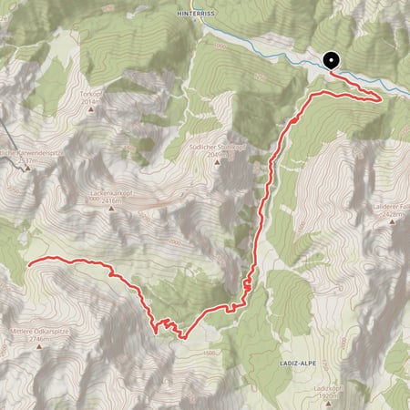Von Hinterriß durch das Johannestal über den kleinen Ahornboden und Hochalmsattel zum Karwendelhaus