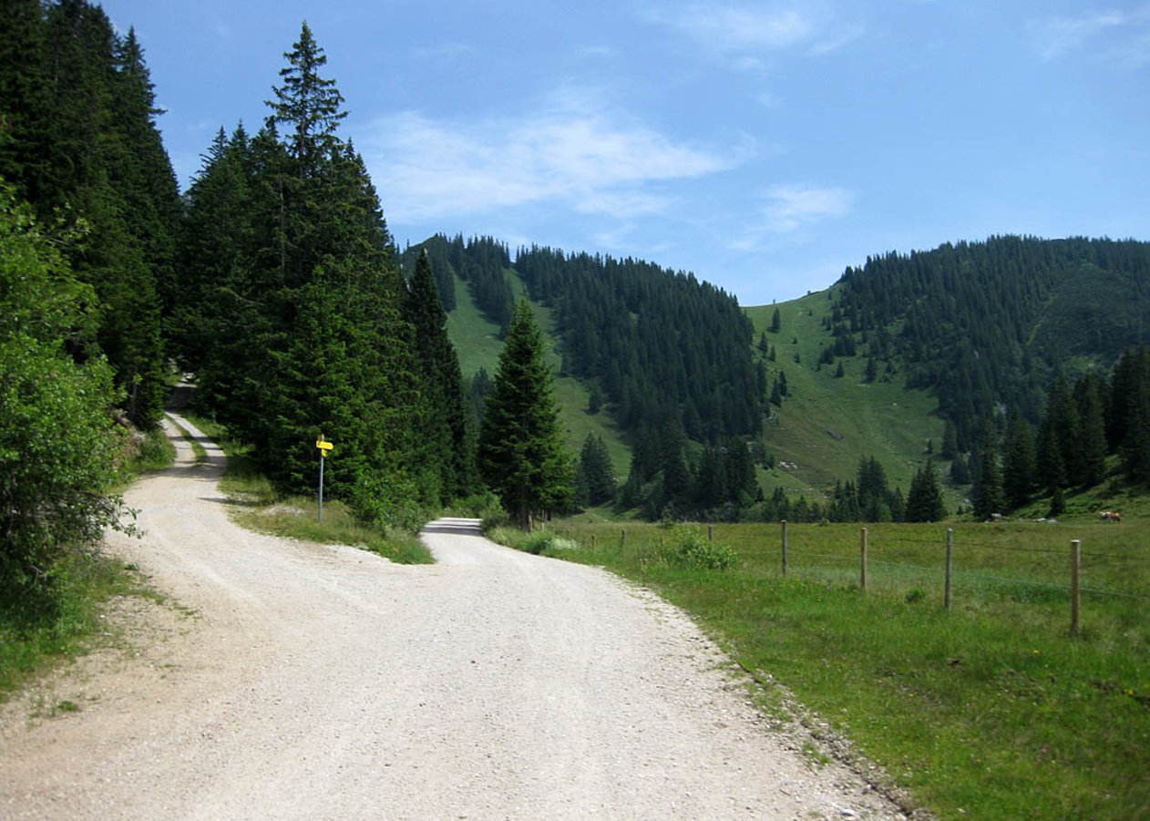 Von Sachrang / Aschau im Chiemgau über die Tal Alm hinauf zur Priener Hütte am Fuße des Geigelstein