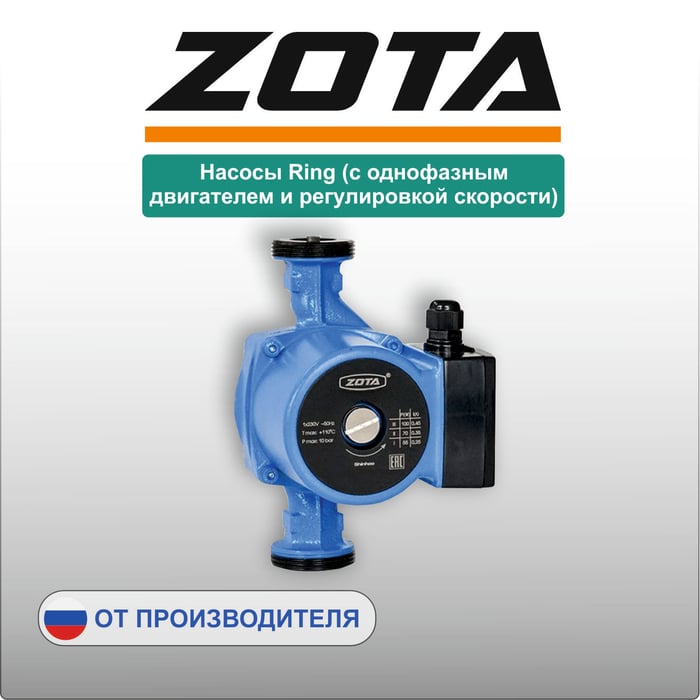 Насосы Ring (c однофазным двигателем и регулировкой скорости)