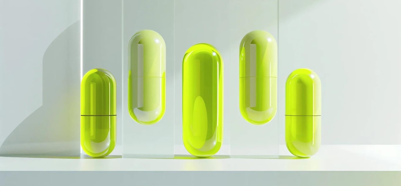 Lime green capsule forms in daylight
