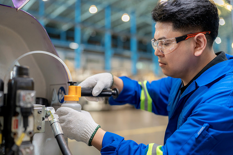 Technician working in workshop
