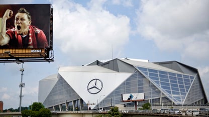 The Mercedes Benz stadium in Atlanta