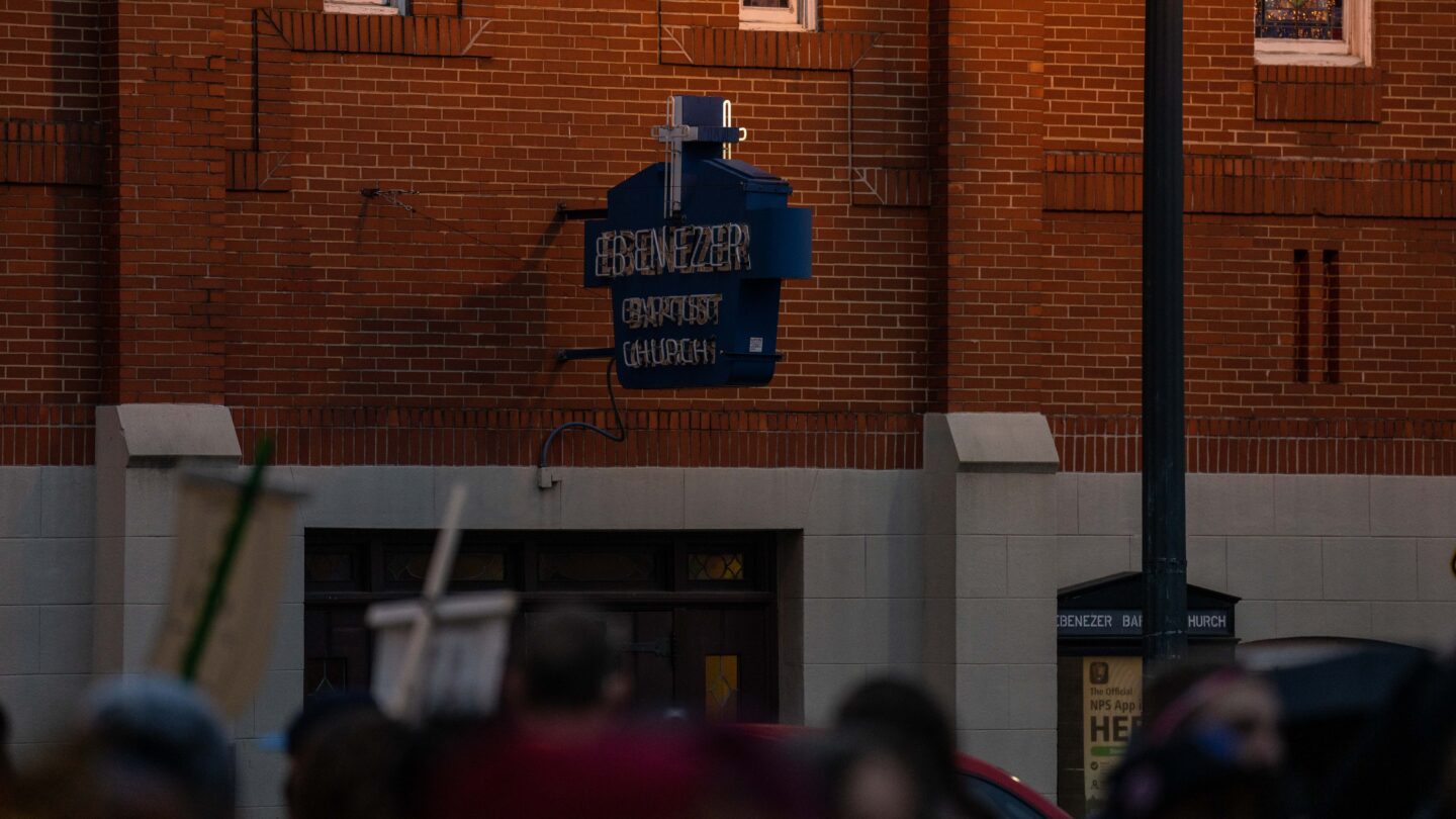 The historic Ebenezer Baptist Church is part of the Martin Luther King, Jr., National Historic Park in Atlanta.