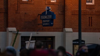 The historic Ebenezer Baptist Church is part of the Martin Luther King, Jr., National Historic Park in Atlanta.