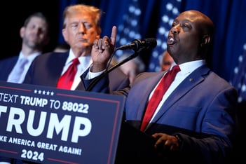 South Carolina Sen. Tim Scott will lead a $14 million campaign targeting minority voters in seven key swing states including Georgia.