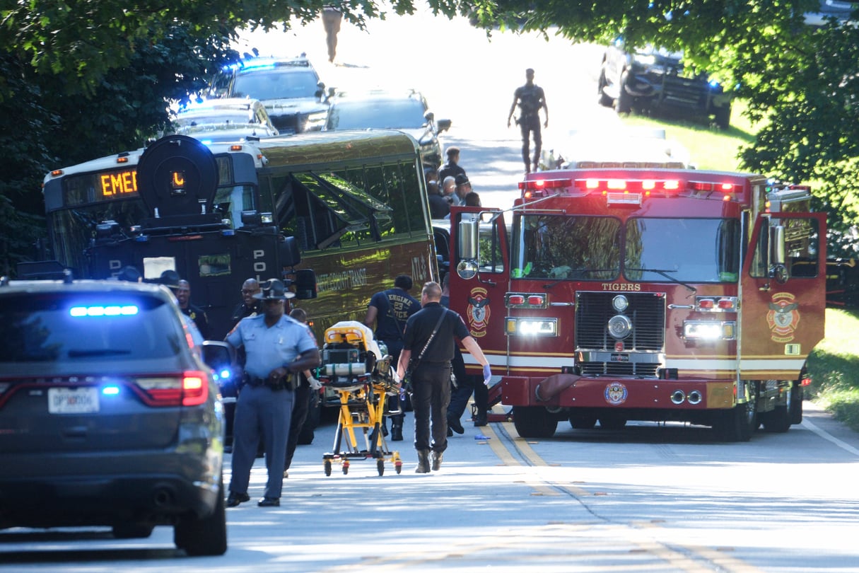 One person died after being shot on a commuter bus Tuesday that led officers on a wild chase for miles from Atlanta into an outlying suburb.
