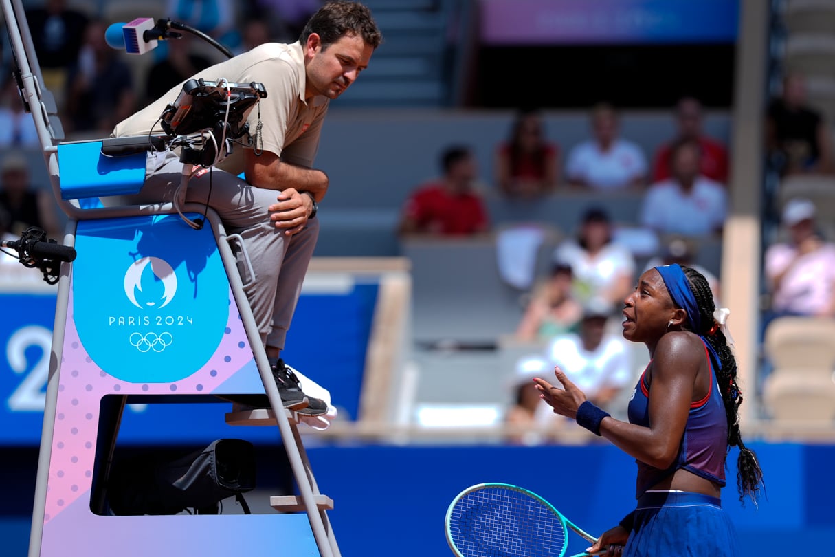 Atlanta native Coco Gauff got into an argument with the chair umpire over a ruling during the reigning U.S. Open champion’s loss to Donna Vekic of Croatia in a Paris Olympics third-round singles match.