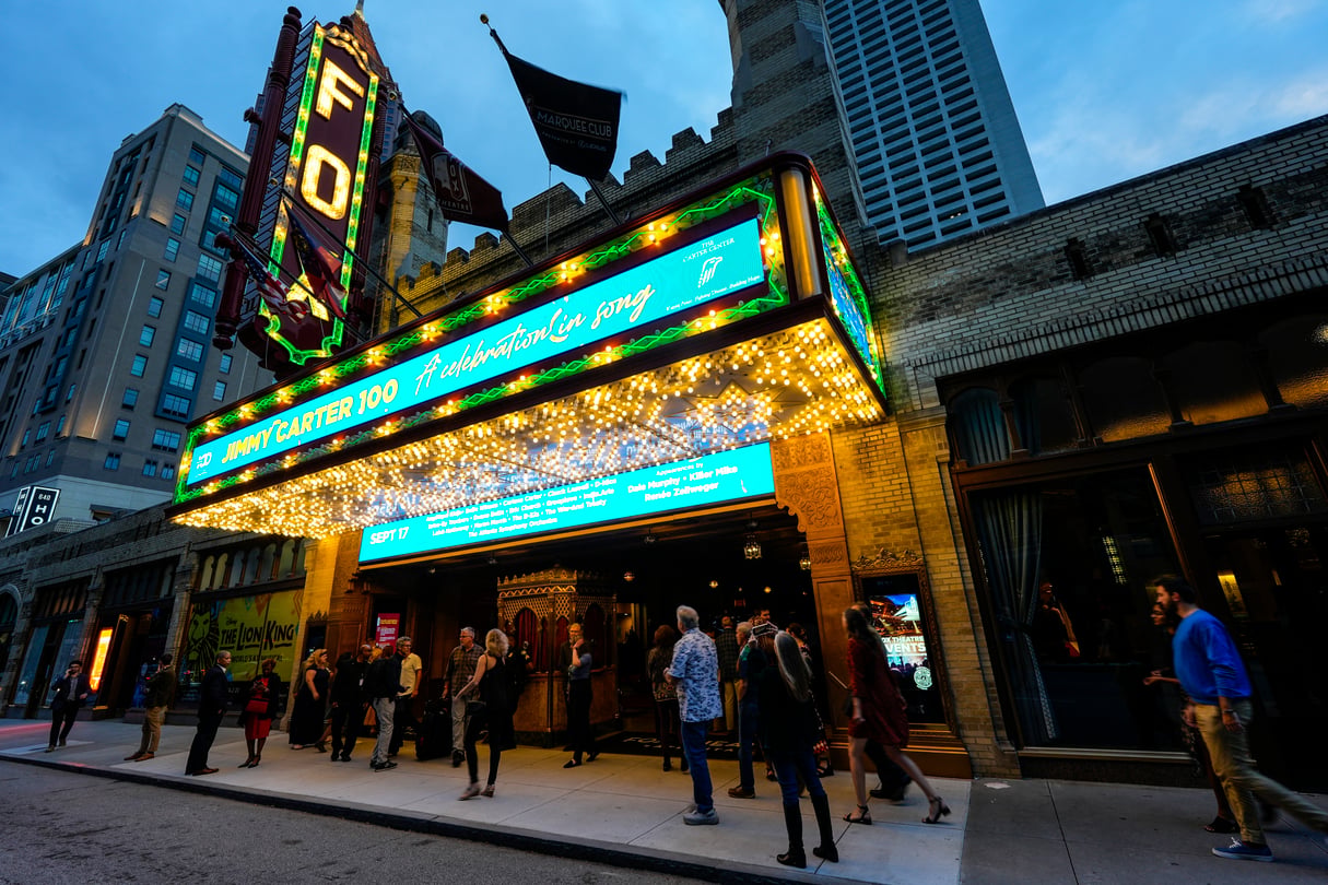 A range of stars from the stage, screen and sport paid tribute Tuesday to former President Jimmy Carter ahead of his 100th birthday at The Fox Theatre in Atlanta.