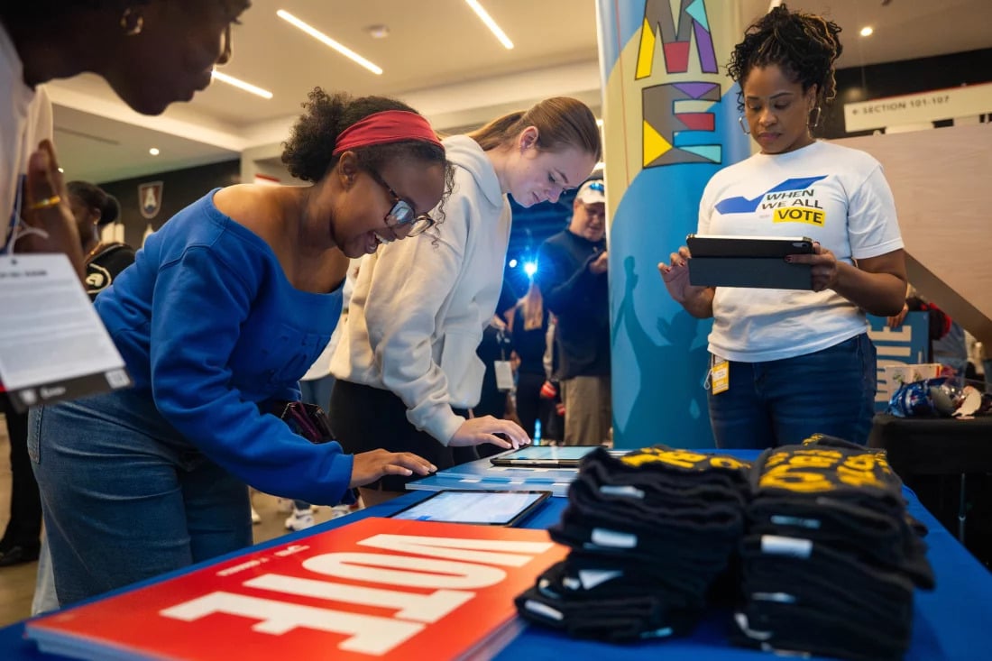 It remains uncertain if Gen Z and millennial voters — who are poised to make up nearly half the eligible voting population this fall — will show up this year. Especially in crucial swing states like Georgia, which President Biden flipped in 2020 by less than half a percentage point.