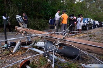A downed power line in Augusta.