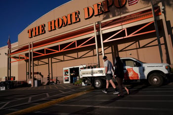 The beige outside of a Home Depot building