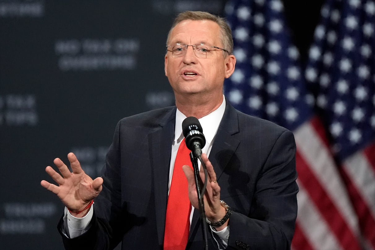 Doug Collins speaks at a Donald Trump campaign event in Atlanta.