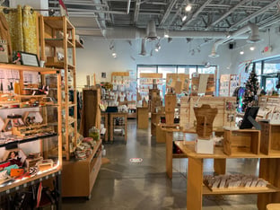 The interior of the beehive.