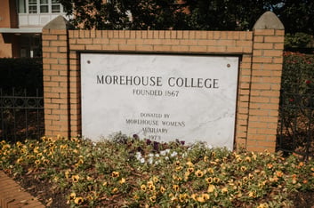 A brick sign of Morehouse College
