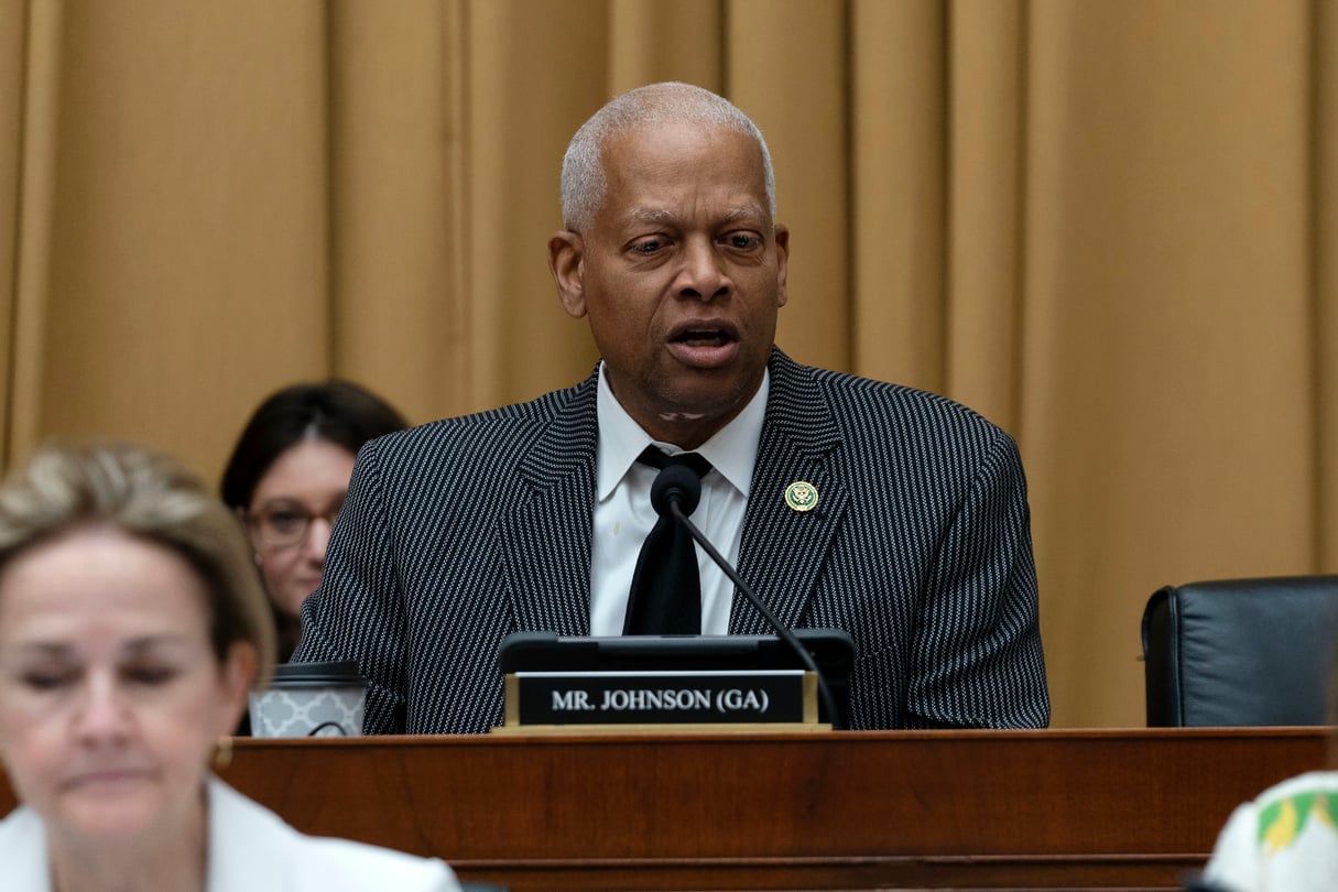 Rep. Hank Johnson speaks during the House Judiciary Committee markup hearing.