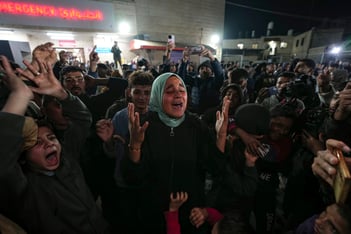 Qatari prime minister says Gaza ceasefire goes into effect on Sunday. Israel says details in flux